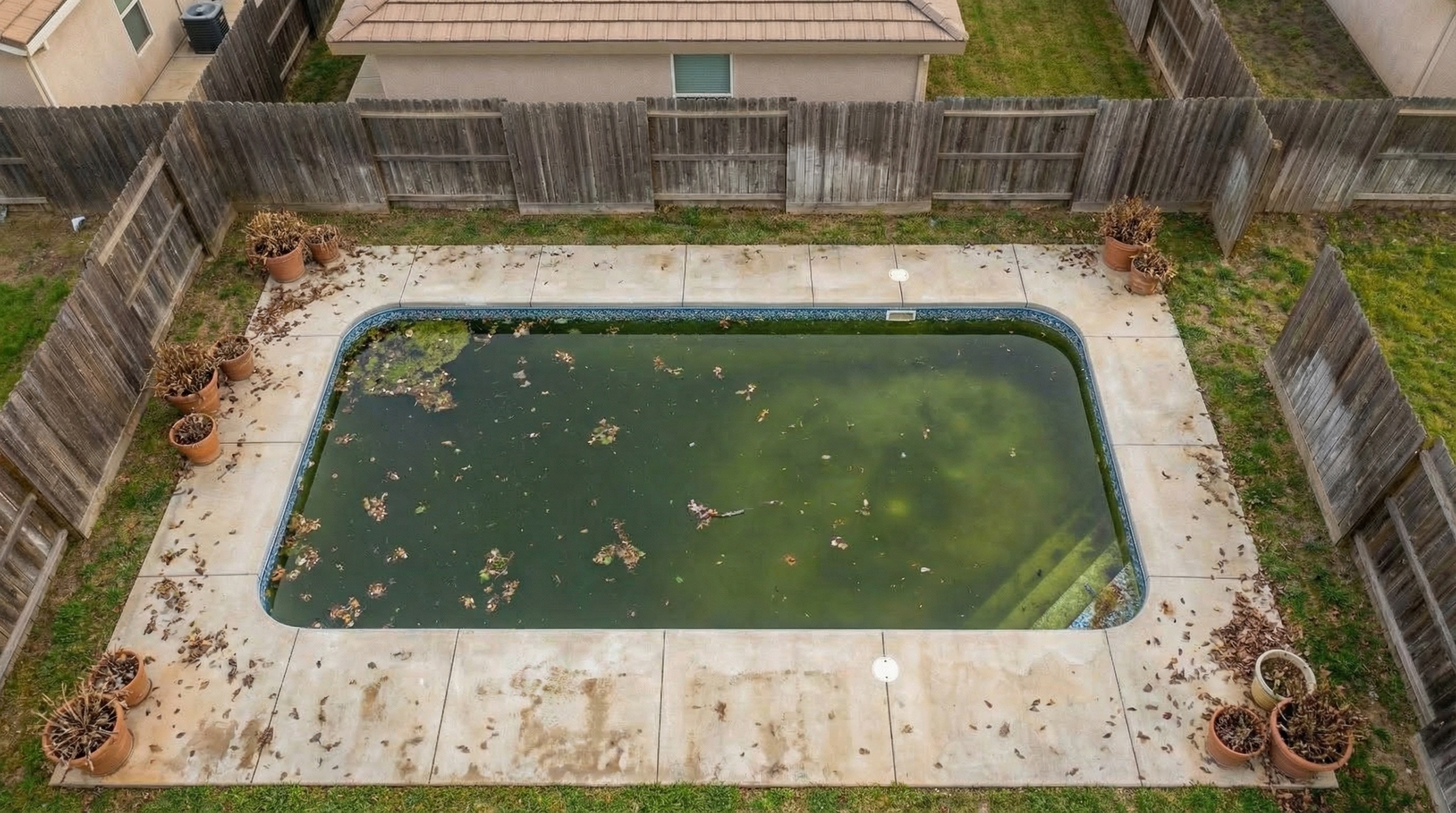 Neglected Pool Condition